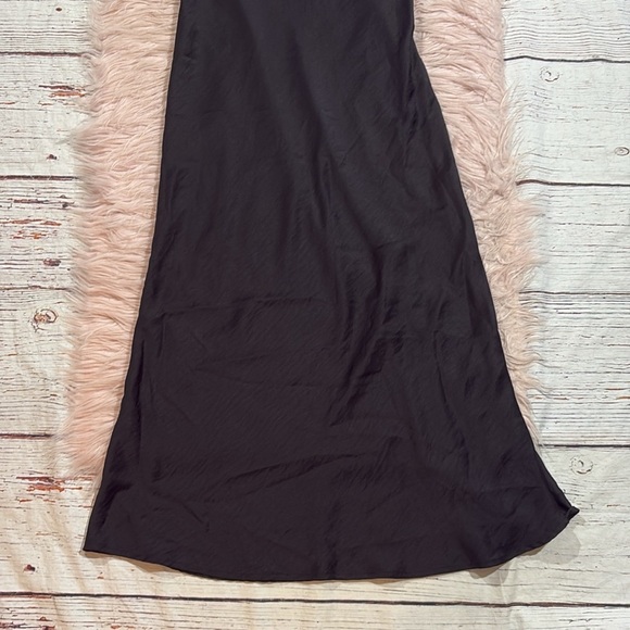 ZARA Organza Ruffle Slip Dress Polka Dot Midi Maxi Black Bloggers Fav - Picture 9 of 10